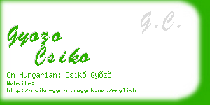 gyozo csiko business card